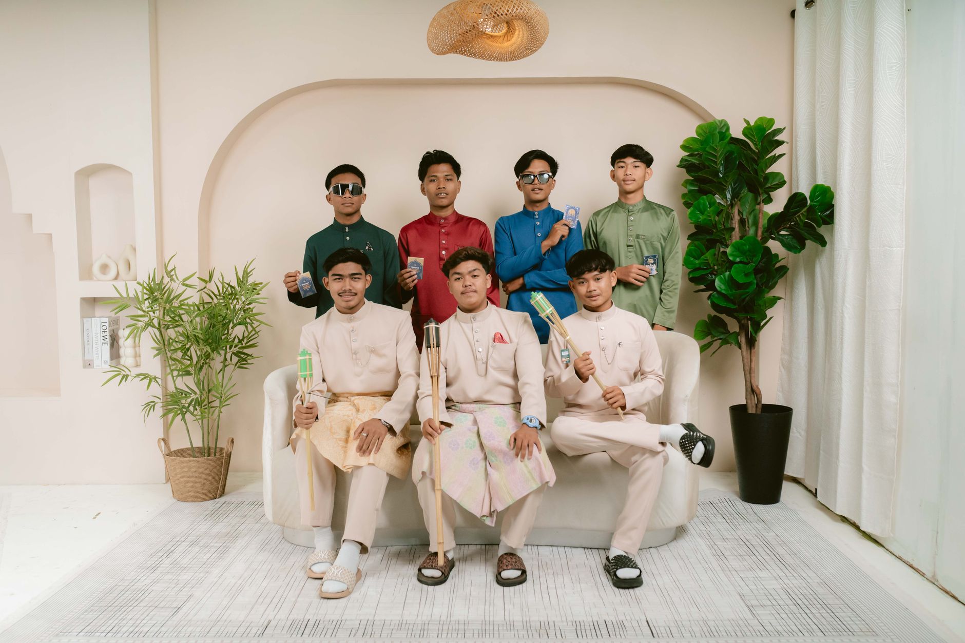 A classic cotton shirt folded on a wooden bench