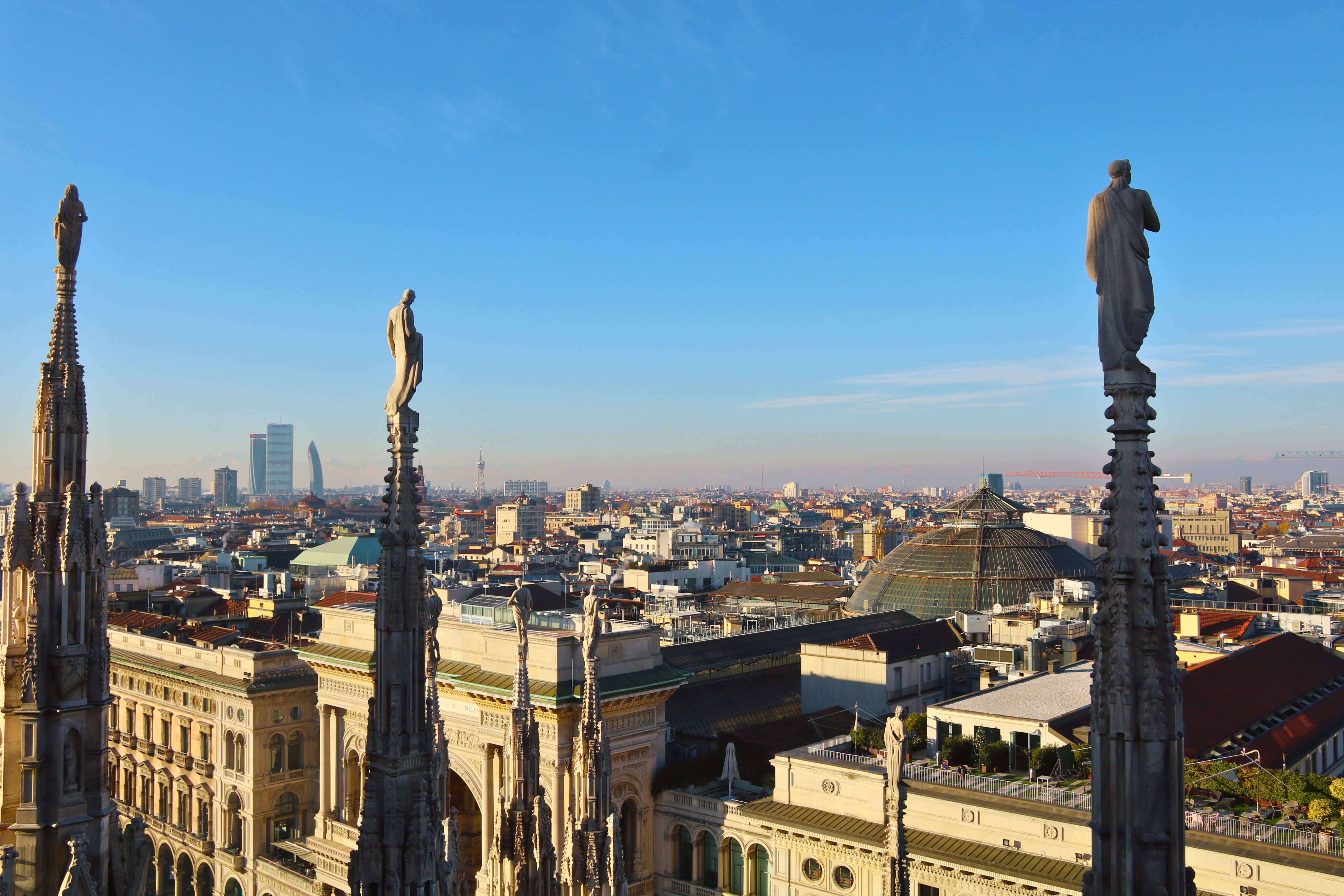 Skyline View of Milan from Duomo di Milano · Free Stock Photo