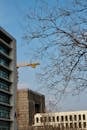 Urban Construction Scene with Crane and Buildings