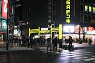 Nighttime Pedestrian Street in Sapporo, Hokkaido
