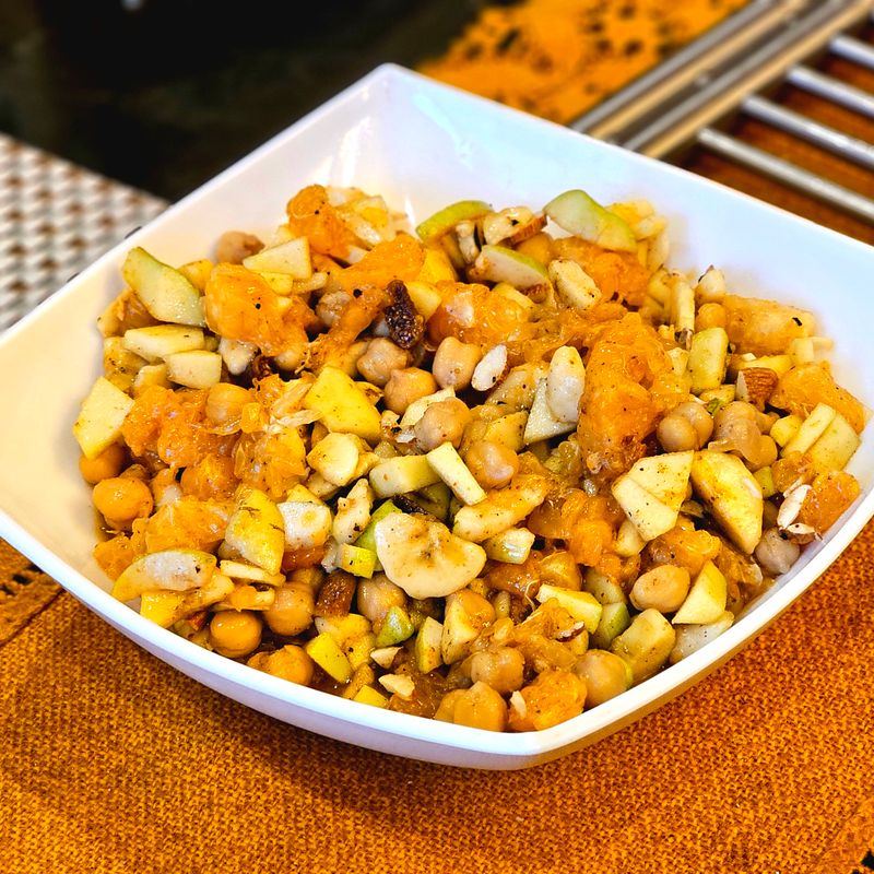 Curried Sweet Potato and Chickpea Millet Salad with Mint