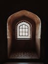 Vintage Architectural Arched Window Interior View
