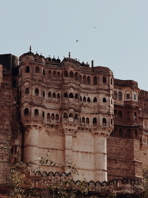 Free A captivating view of Mehrangarh Fort's architectural grandeur in Jodhpur, India. Stock Photo