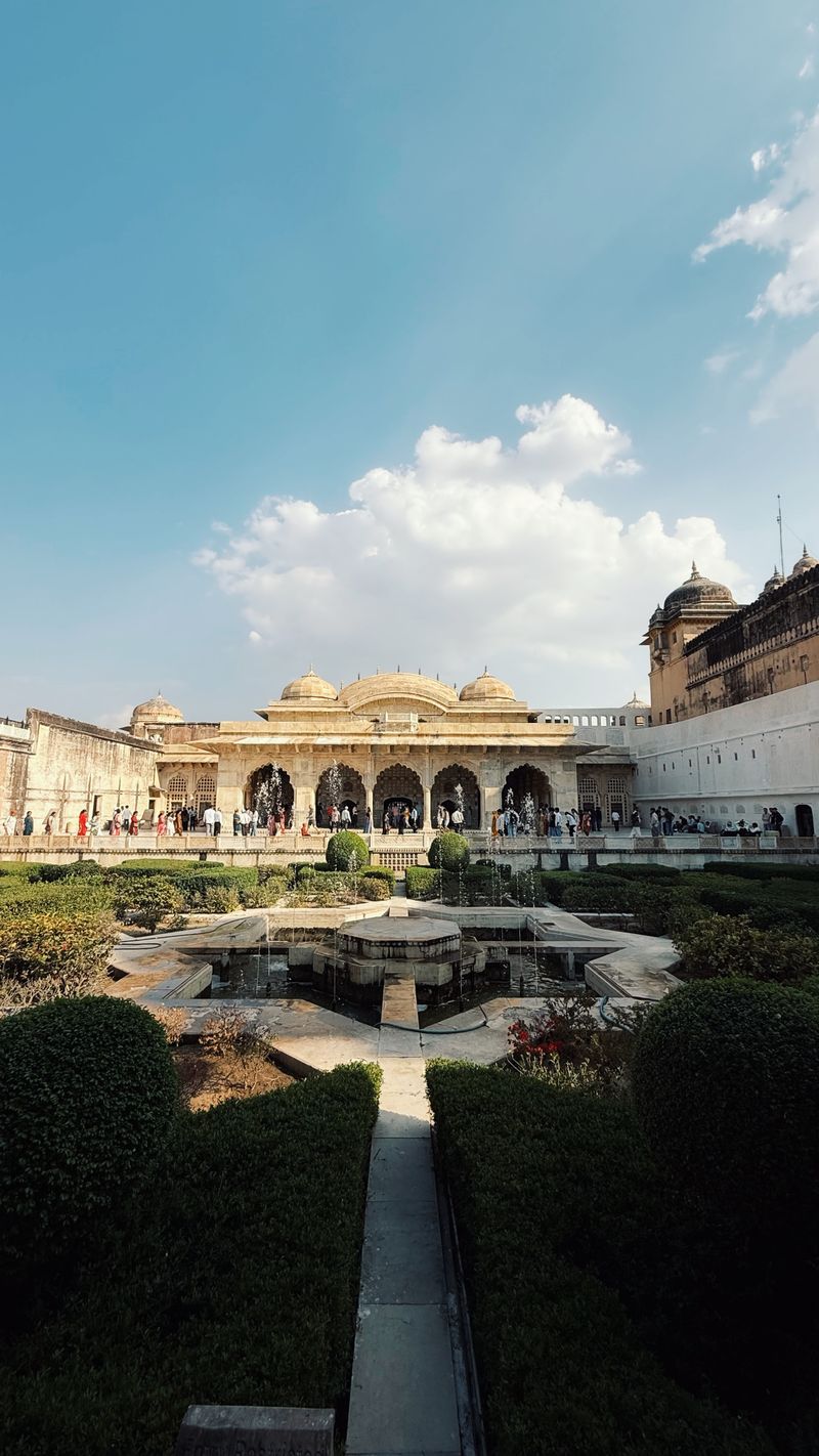 Amer Fort in Jaipur under a clear blue sky