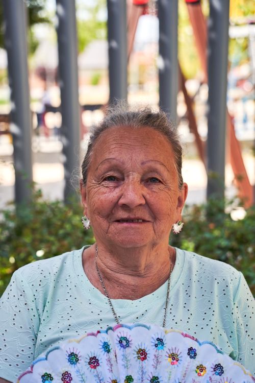 Free Portrait of an elderly woman outdoors in San Sebastián de los Reyes, España. Stock Photo