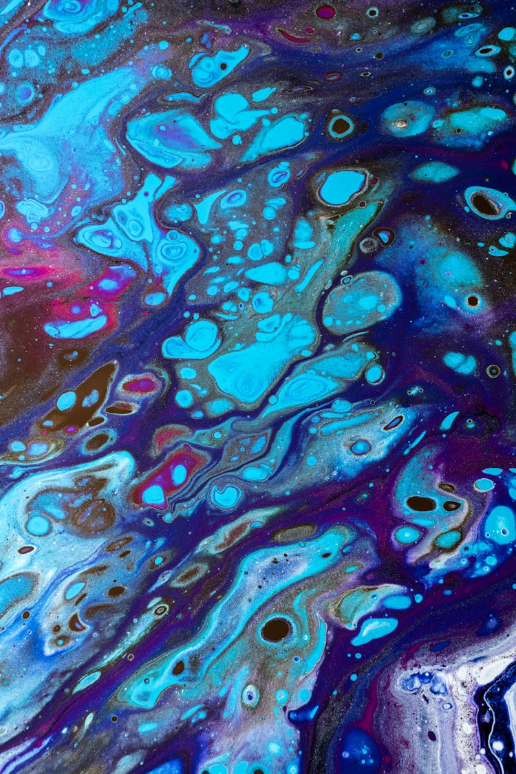 Blue And Purple Abstract Painting