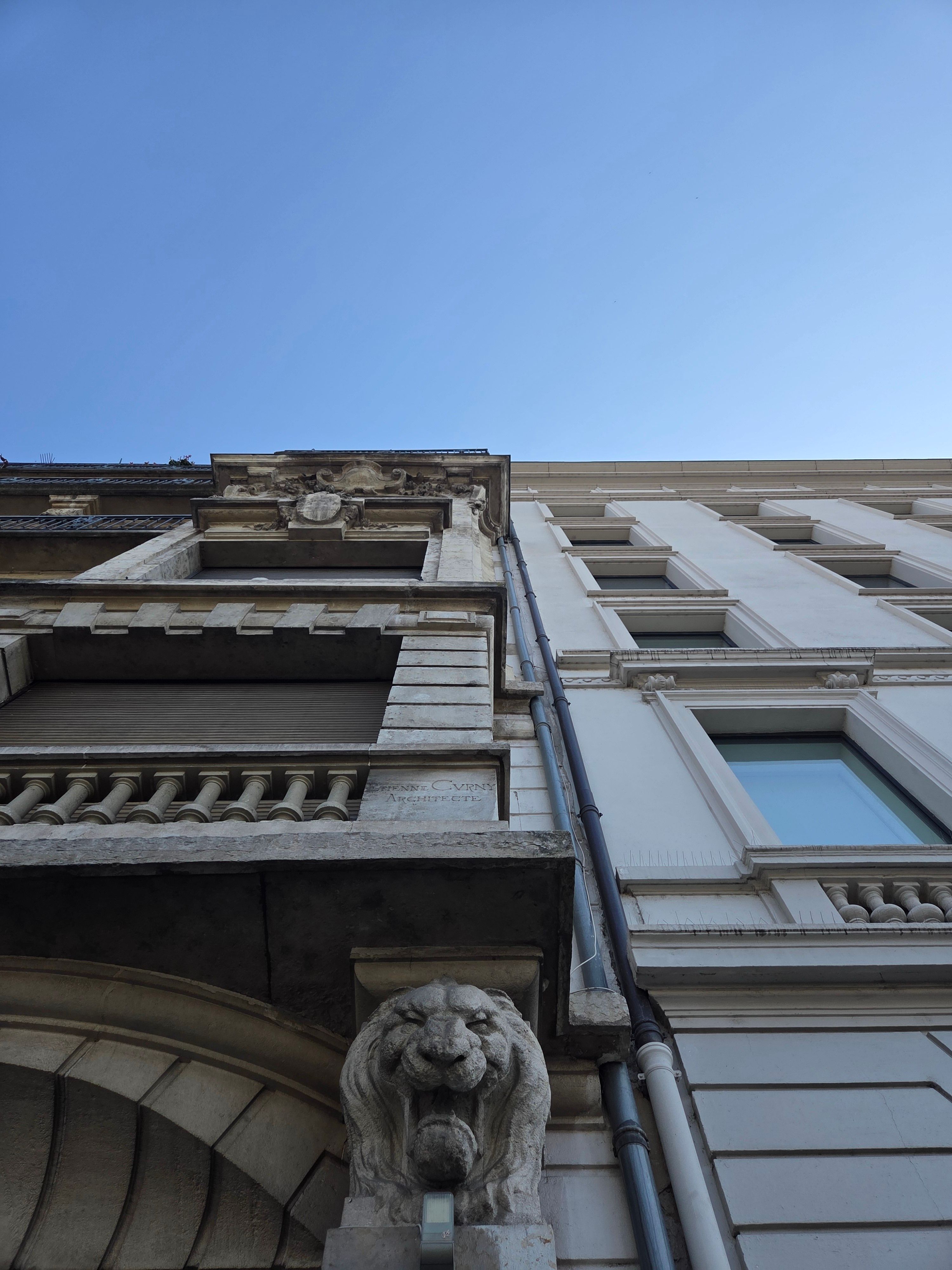 Classical European Architecture with Stone Lion · Free Stock Photo