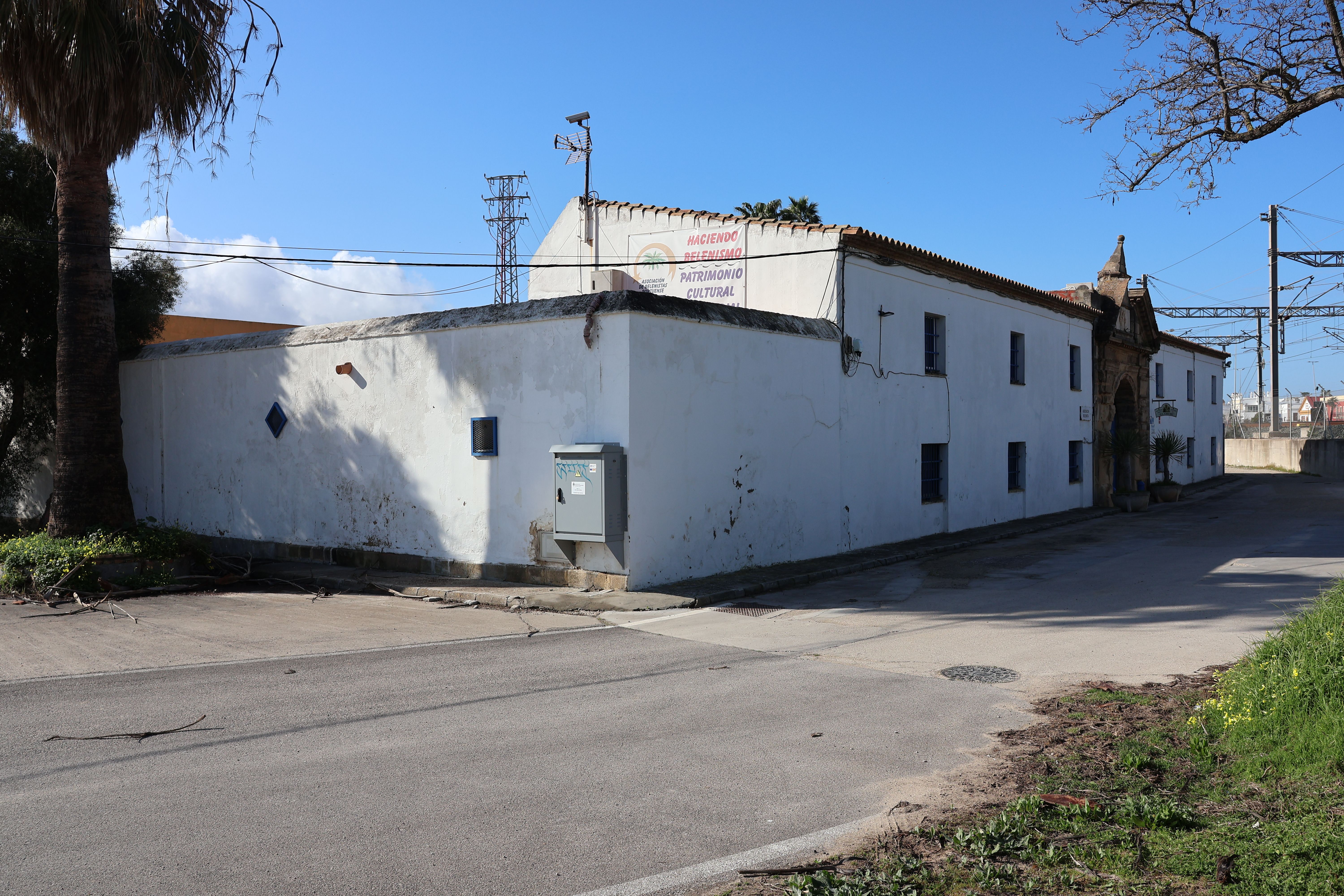 A historic building on a sunny day in El Puerto de Santa María, Andalucía, Spain.