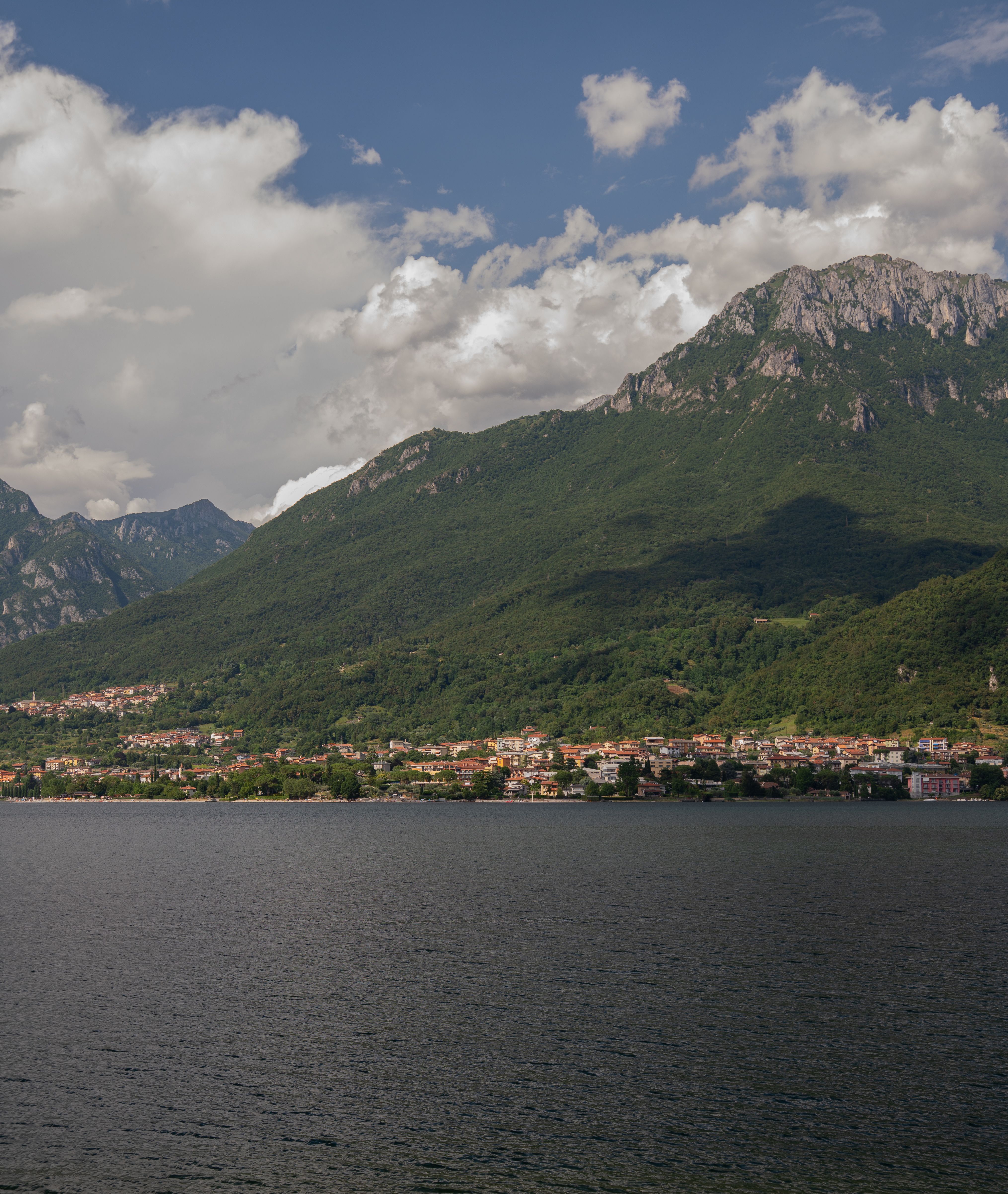 Scenic View of Italian Lakeside Village and Mountains · Free Stock Photo