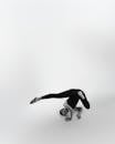 Modern Dance Pose in Black and White