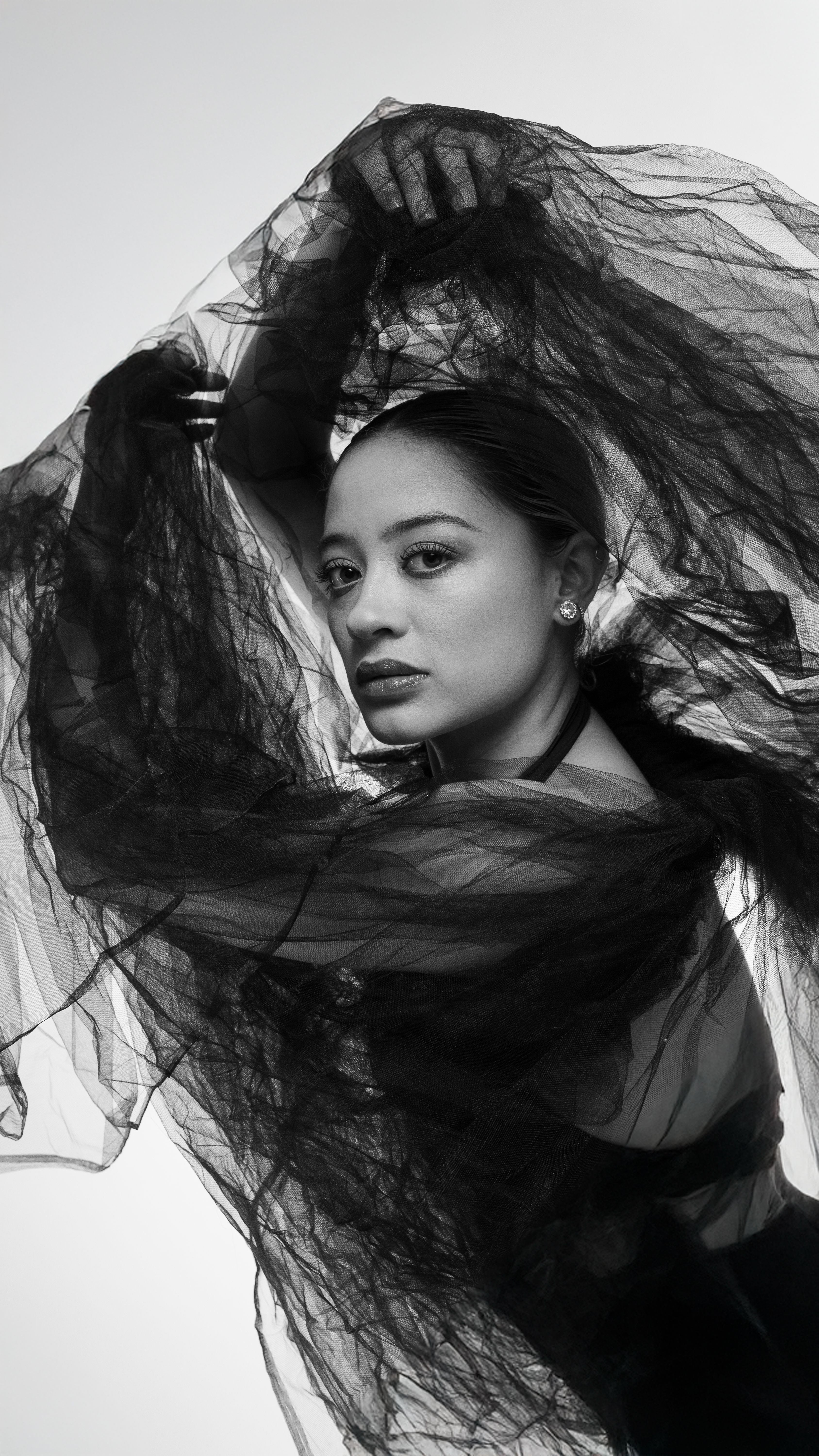 Elegant Latina Dancer in Black and White Portrait · Free Stock Photo