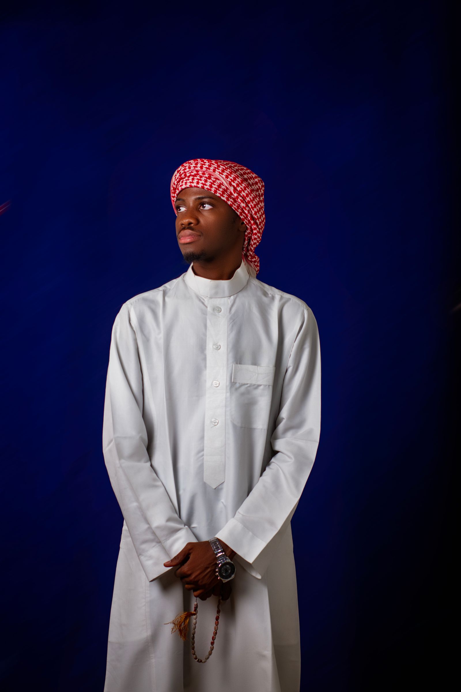 Portrait of a man in traditional attire
