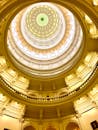 德克萨斯州议会大厦内，奥斯汀华丽圆顶的景色十分壮丽