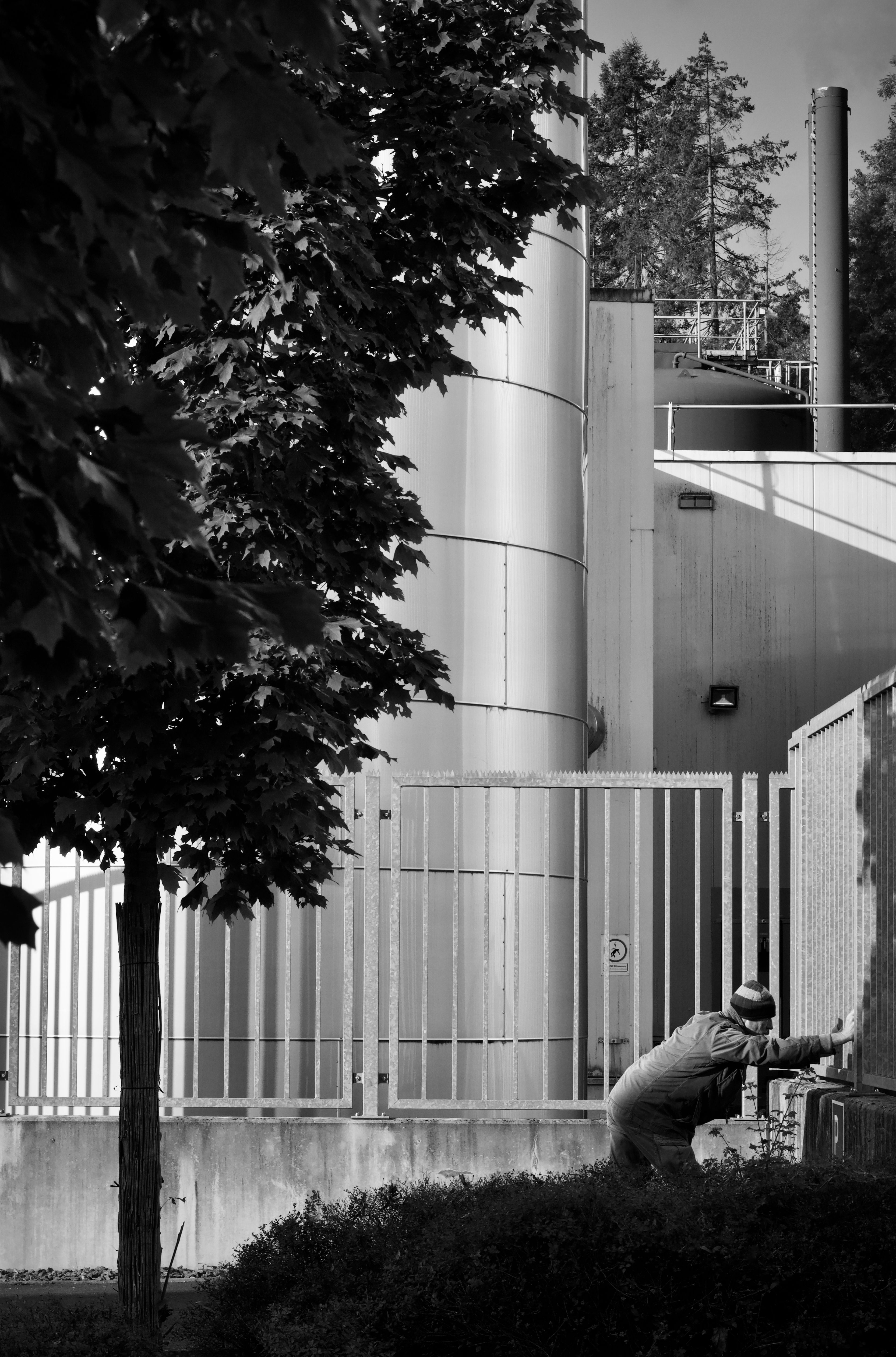 labor inspector checking machinery guard