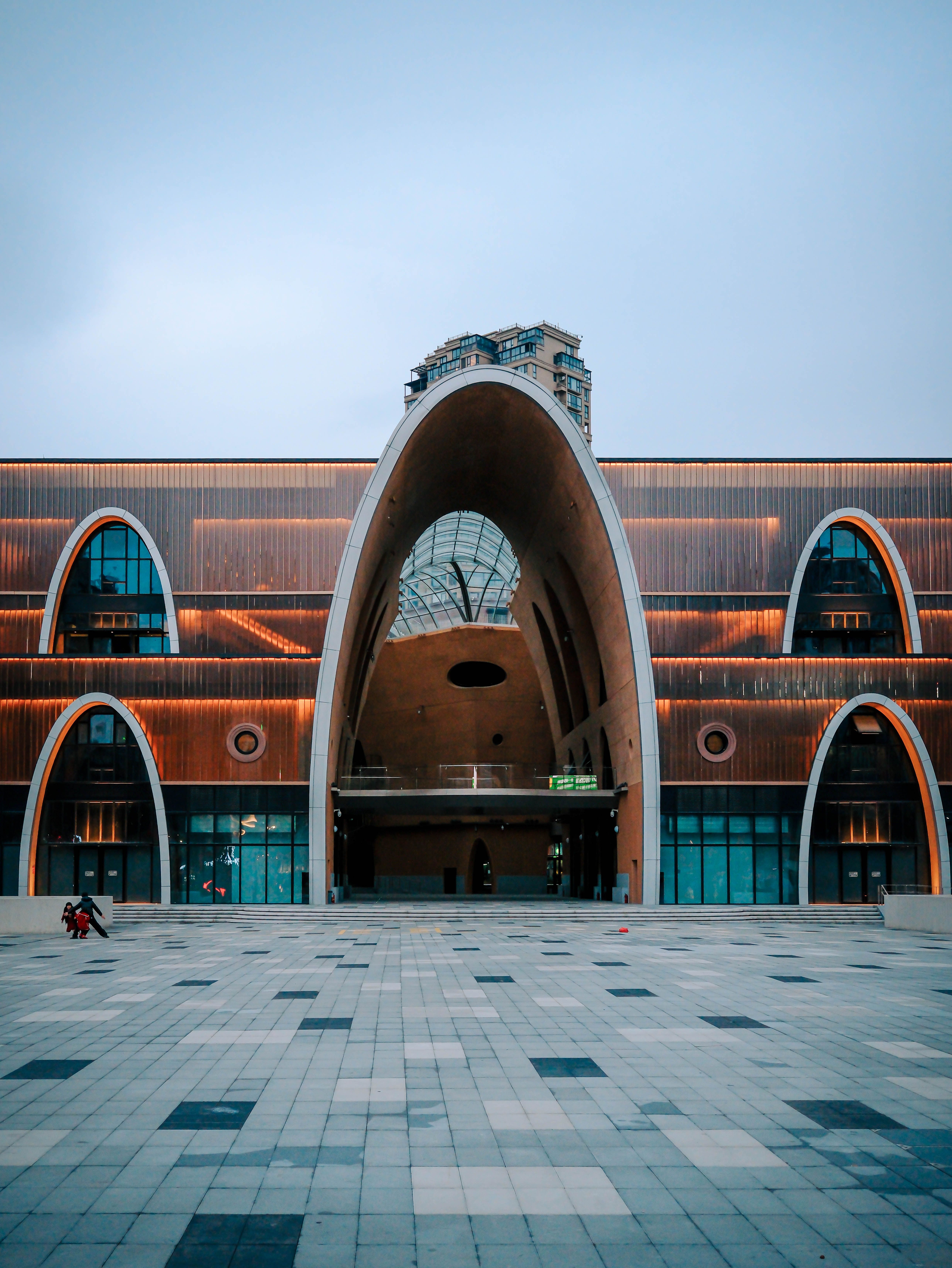 Modern Architectural Structure with Arches · Free Stock Photo