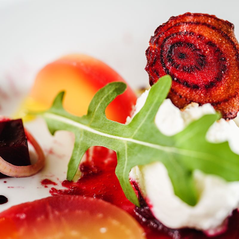 Roasted Beet and Goat Cheese Slaw