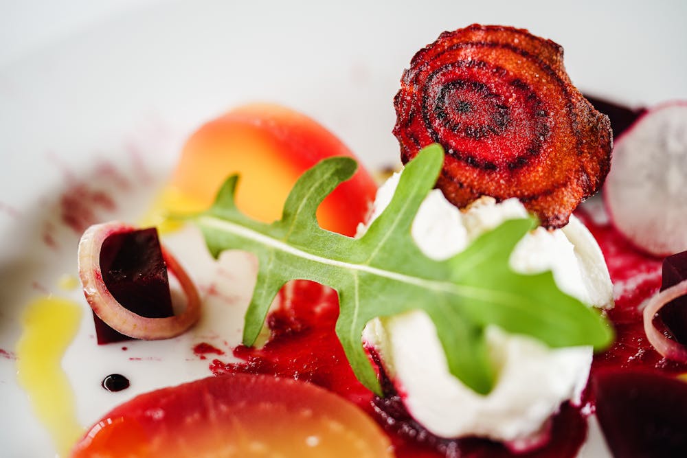 Arugula Salad with Roasted Beets and Goat Cheese