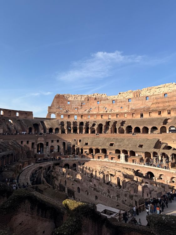 Underneath View Rome Interior View of the Rome Colosseum in Daylight · Free Stock Photo