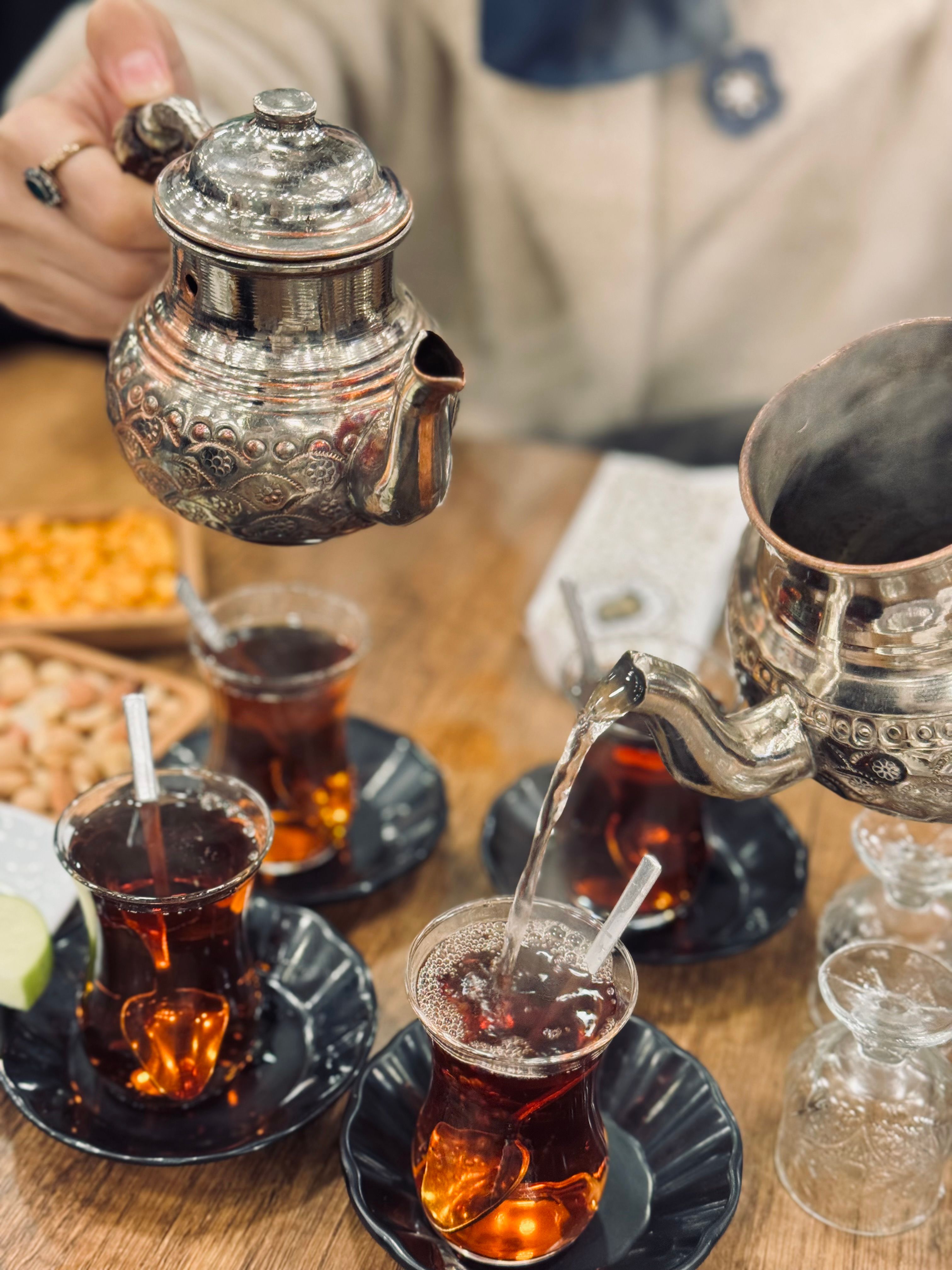 Traditional Turkish Tea Pouring Ceremony · Free Stock Photo