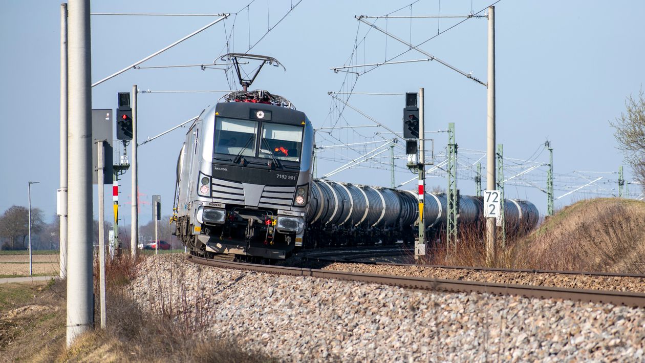 Modern Freight Train on Bavarian Rails · Free Stock Photo