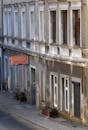 Historic European Street with Old Building Facade