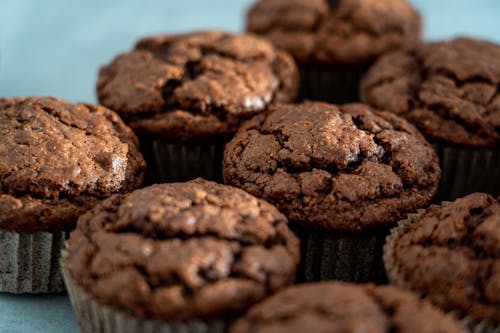  Chocolate Cupcakes In Close-up View