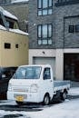 Winter Scene with Mini Truck in Sapporo