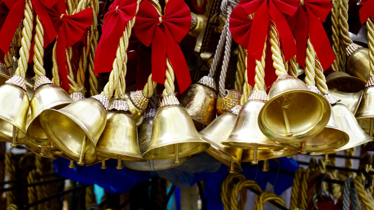 Free Gold Bell Lot Stock Photo