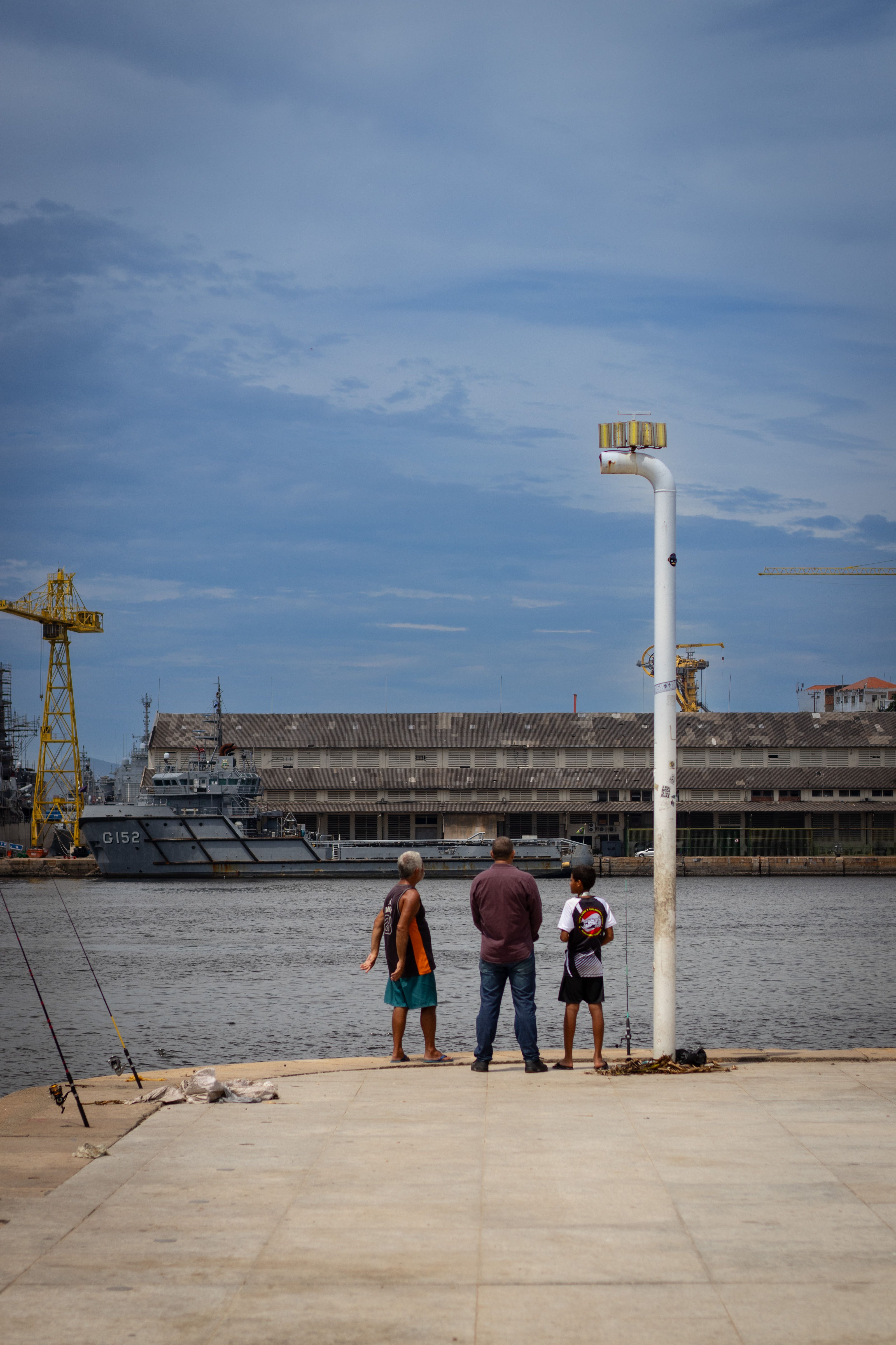 People Fishing at Rio de Janeiro Dock · Free Stock Photo