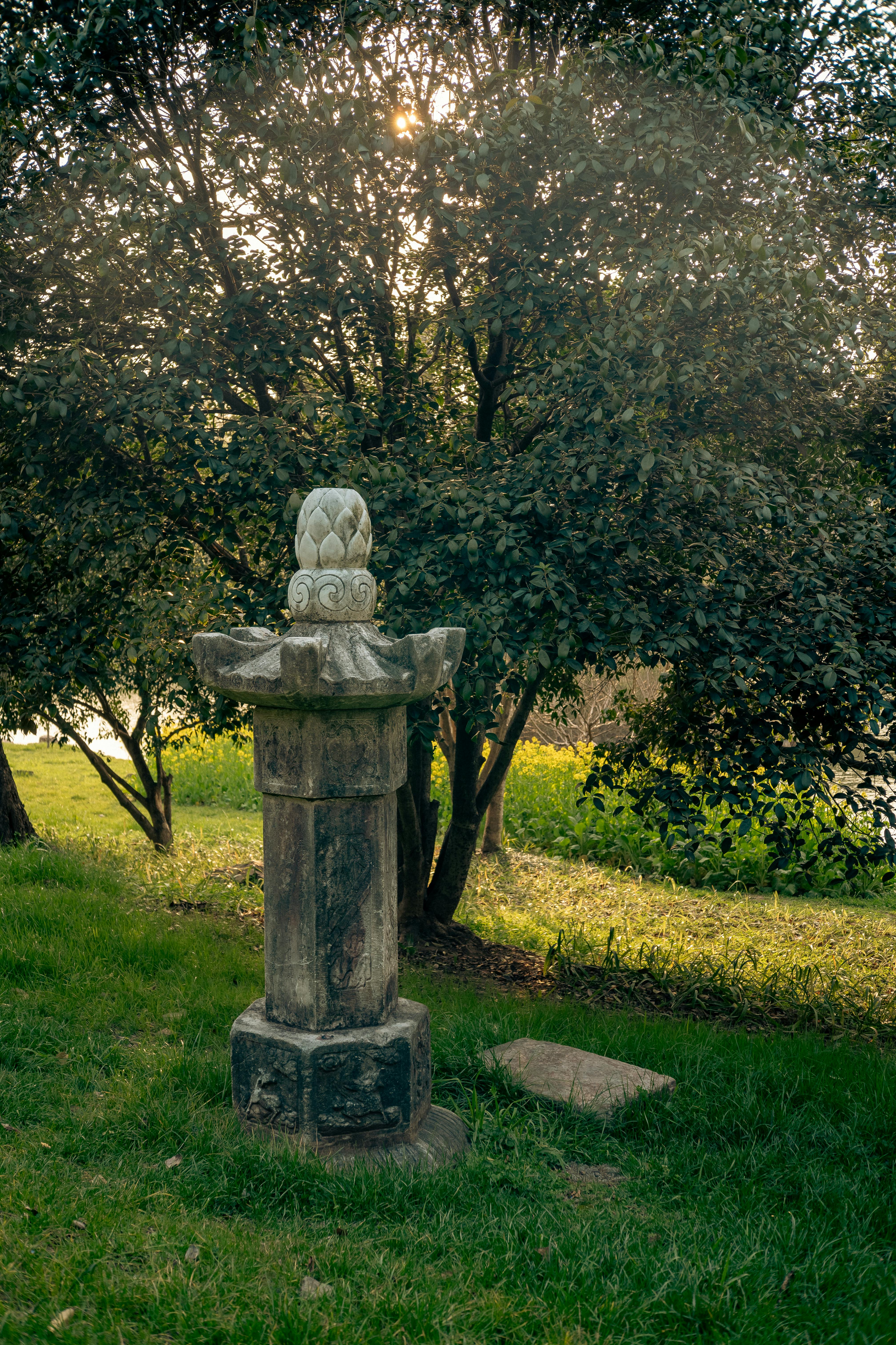 Ancient Stone Carving in Nanjing Park