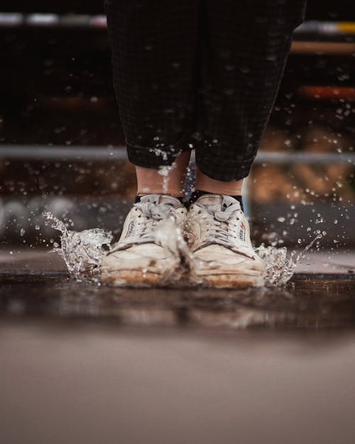 Photo of Person Wearing Adidas Shoes