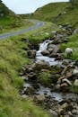 Serene Irish Highlands with Stream and Sheep