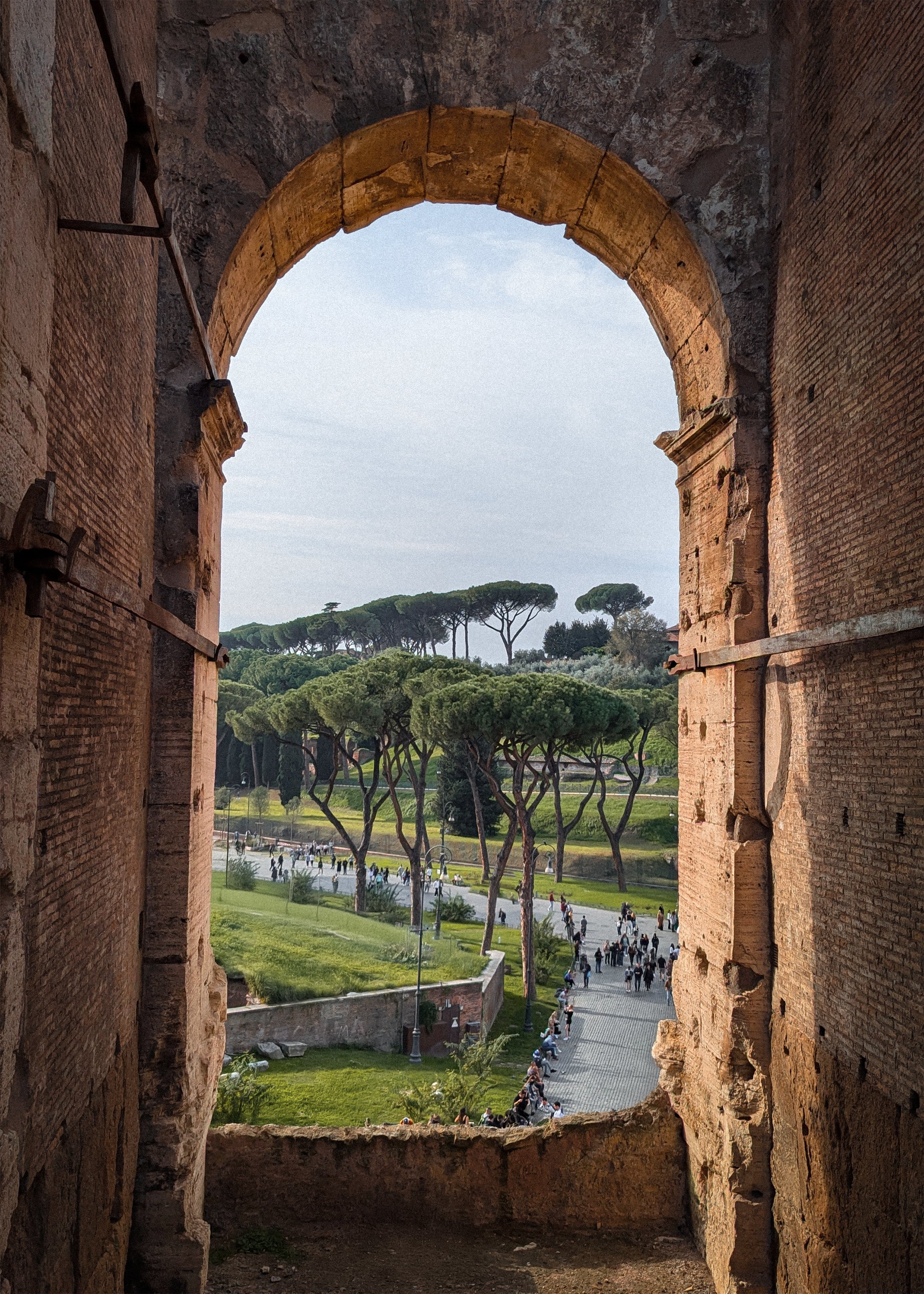 Ancient Roman Archway Overlooking Park in Rome · Free Stock Photo