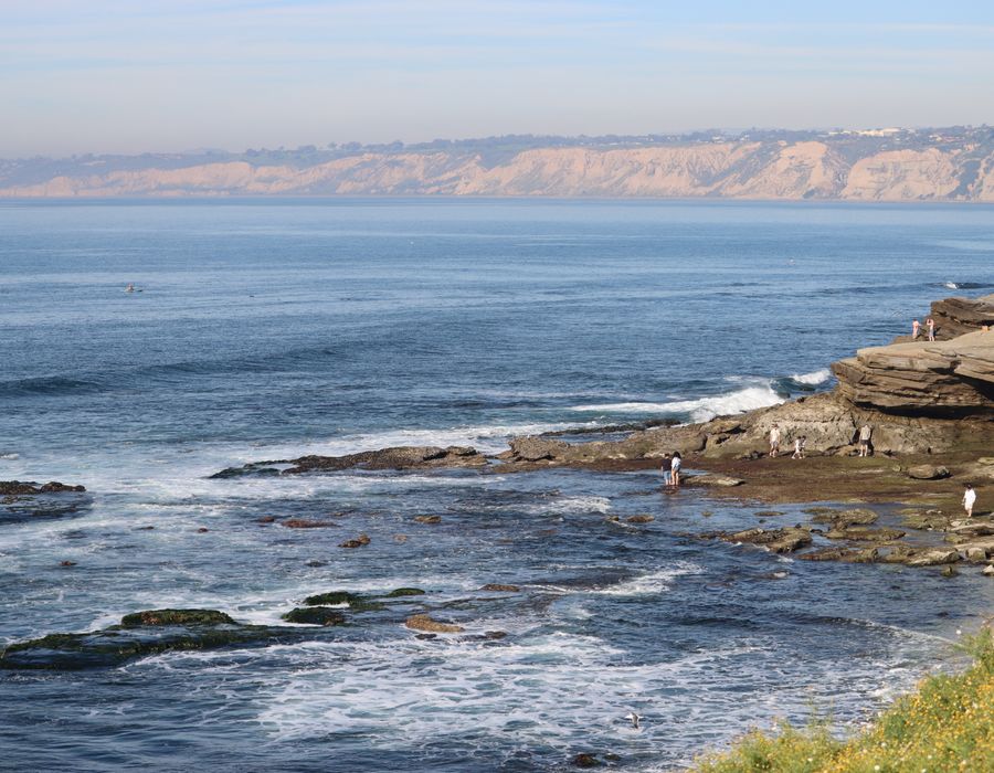 La Jolla coastline and rocky shore