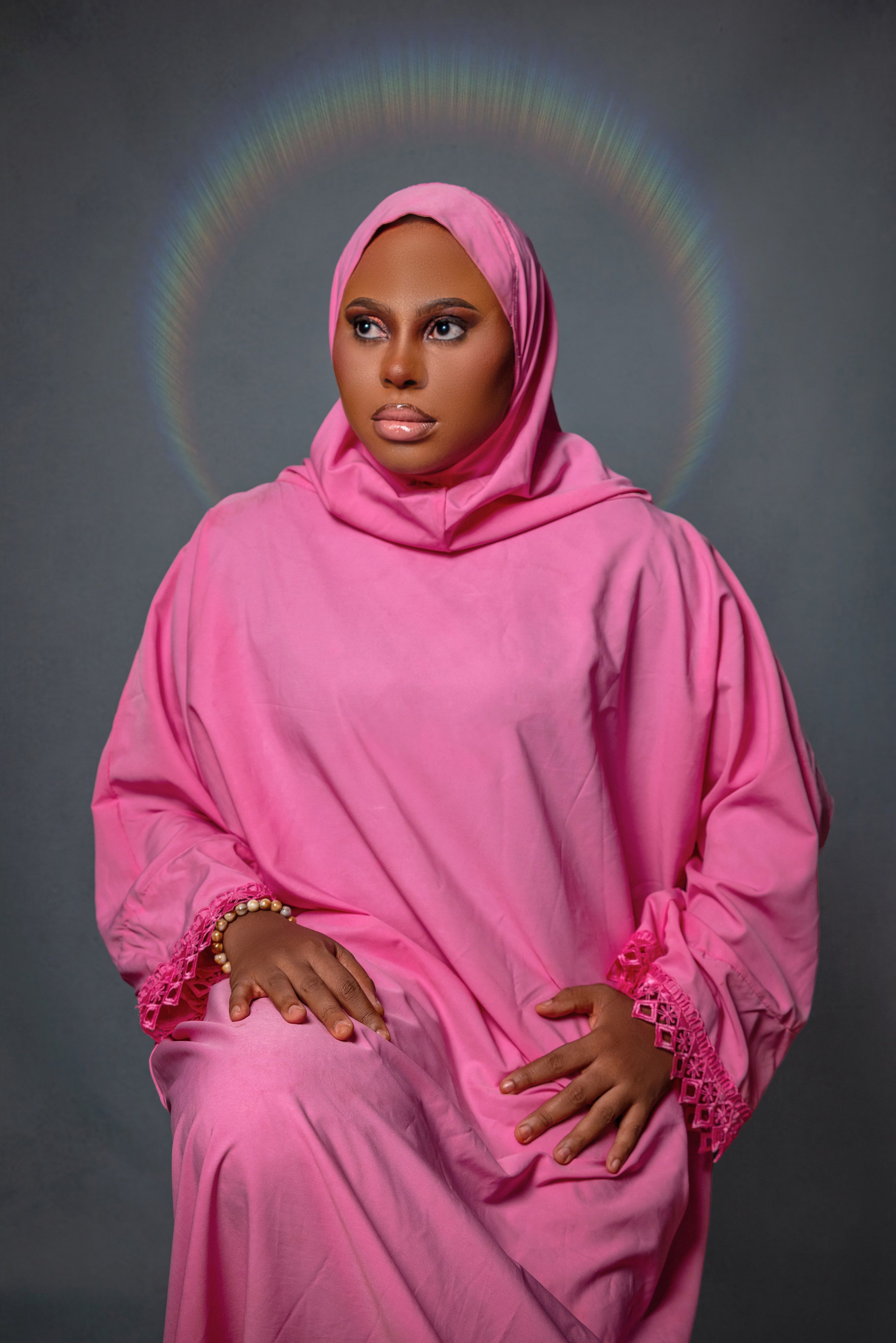 Elegant Portrait of a Woman in Pink Hijab · Free Stock Photo