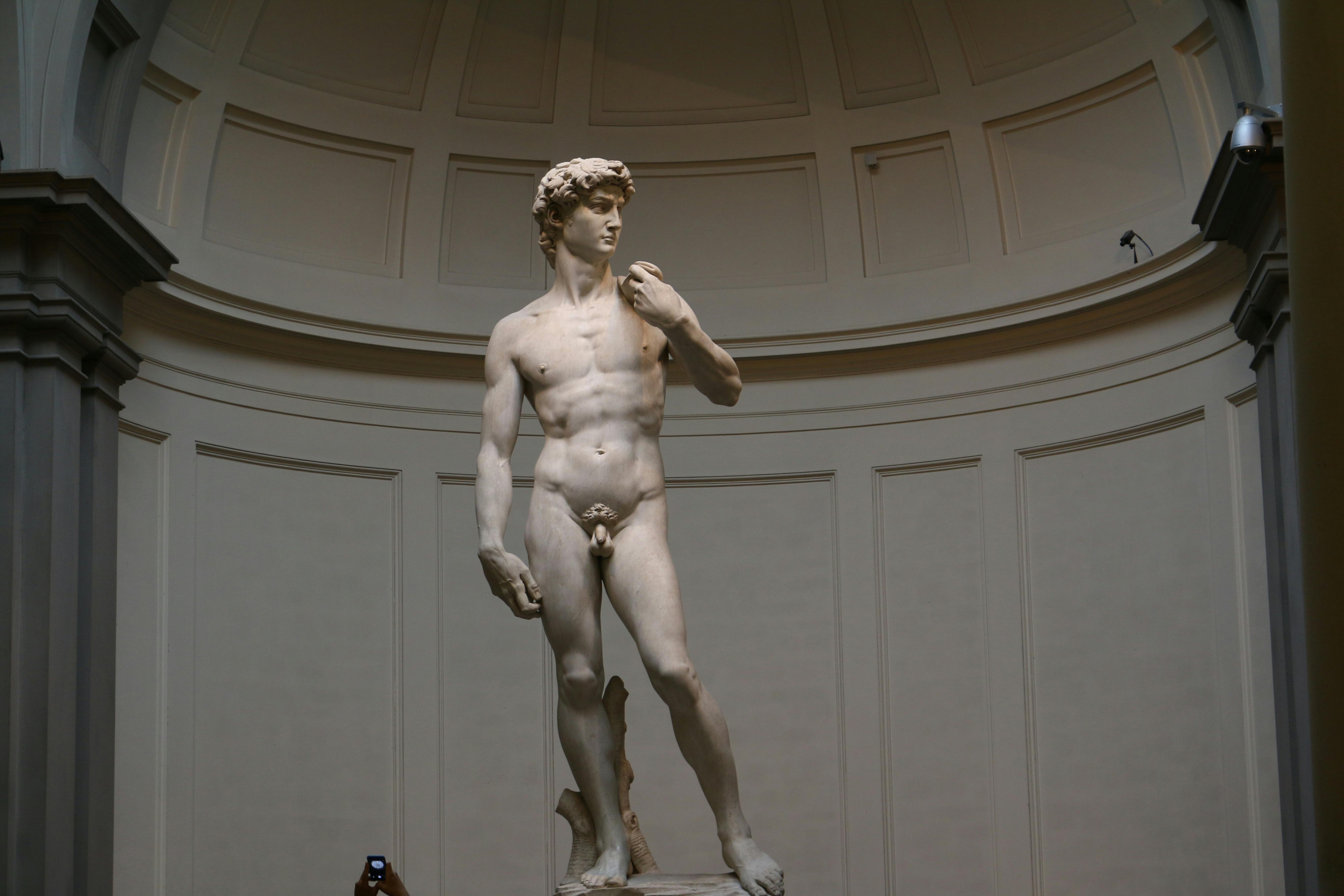 white marble statue of a man