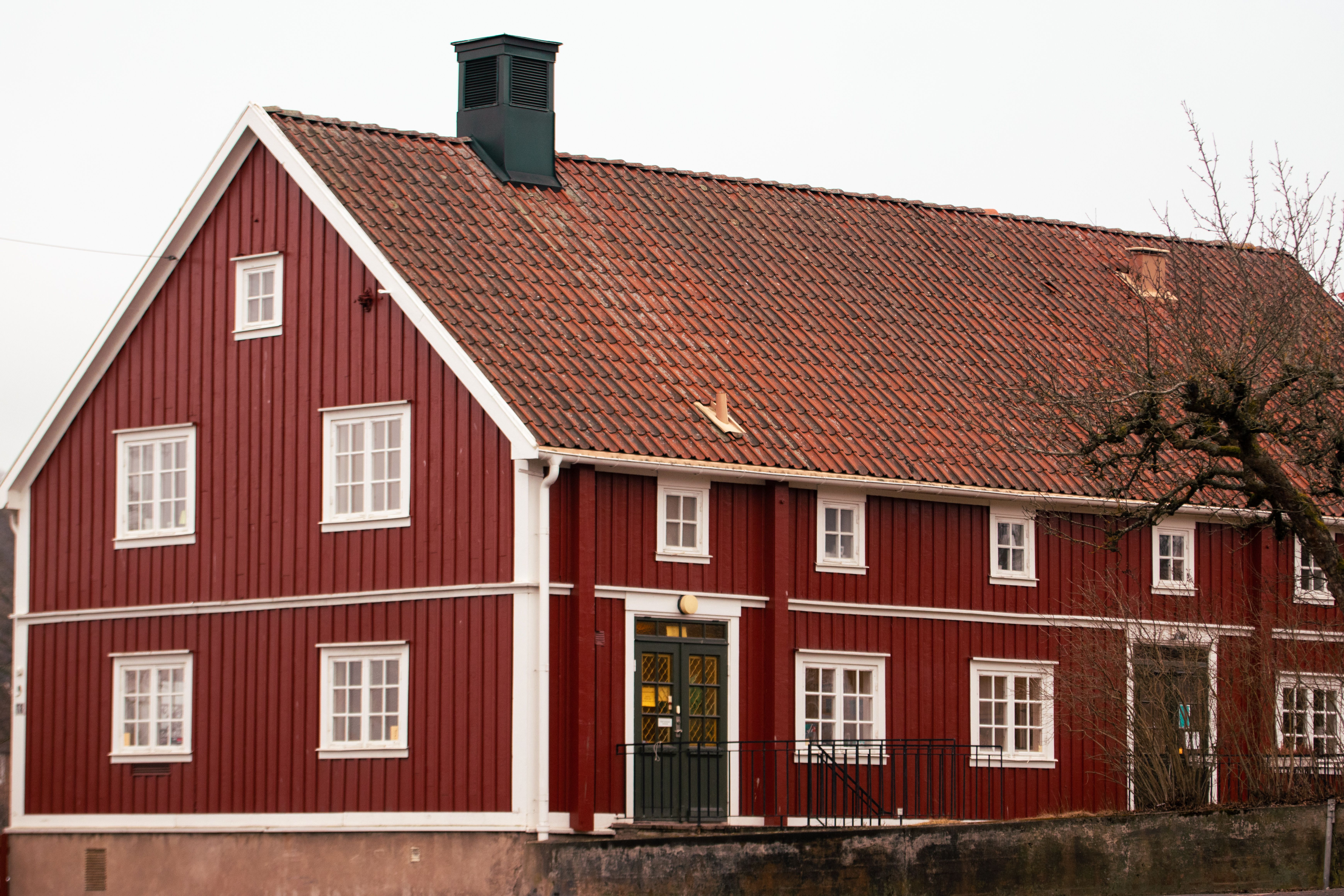 Traditional Swedish Red House in Jönköping · Free Stock Photo