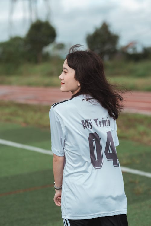 Free stock photo of asian, asian girl, football shirt