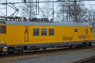 Yellow Maintenance Train in Jönköping, Sweden