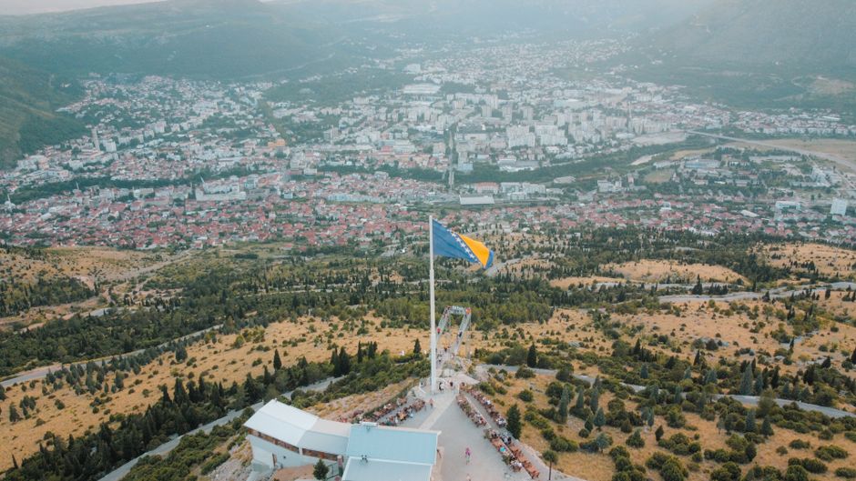 Exterior of a BH Telecom store in Bosnia and Herzegovina, offering local SIM cards for travelers.