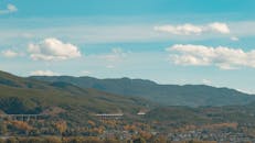 Scenic View of Dali Mountains and Viaduct