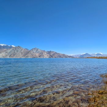 Pangong and Tso Moriri lakes - Pangong is saline while Tso Moriri is fresh-water