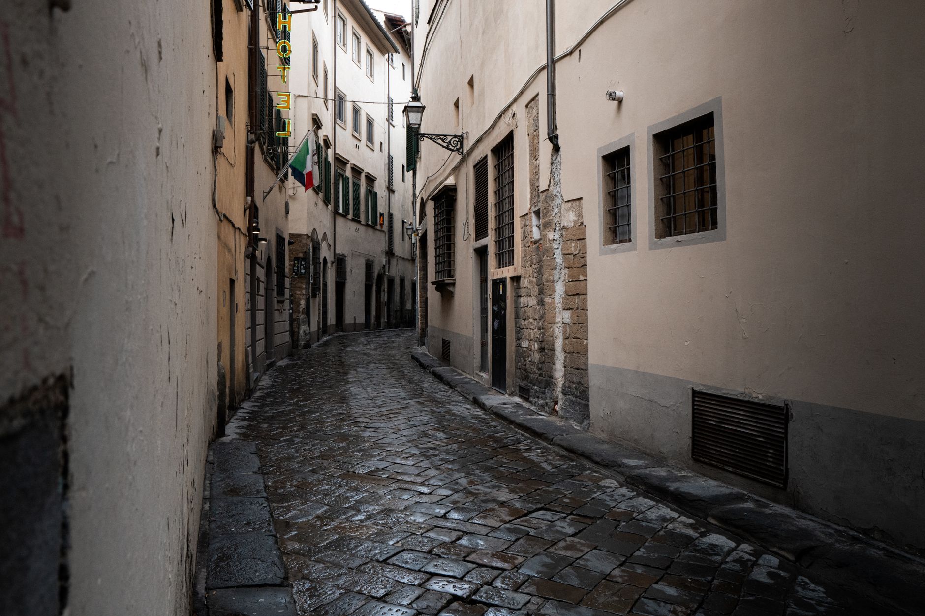 Italian cobblestone alley