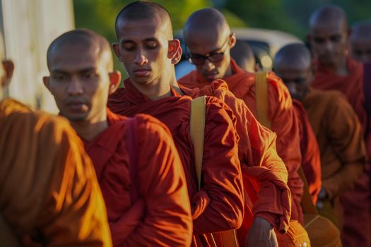 Dawn monks' alms ceremony — Luang Prabang