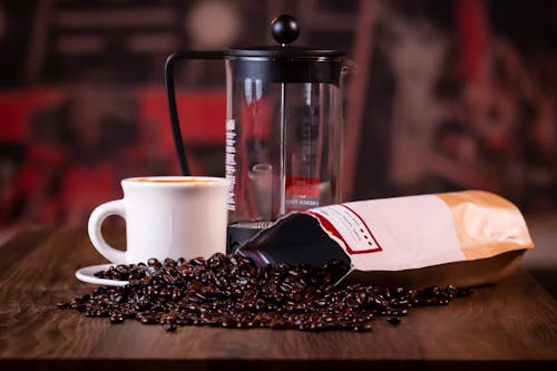 Free stock photo of bag of coffee, café, coffee beans Stock Photo