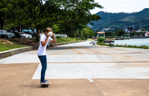 Foto stok gratis ko samui, pemain skateboard, polaroid