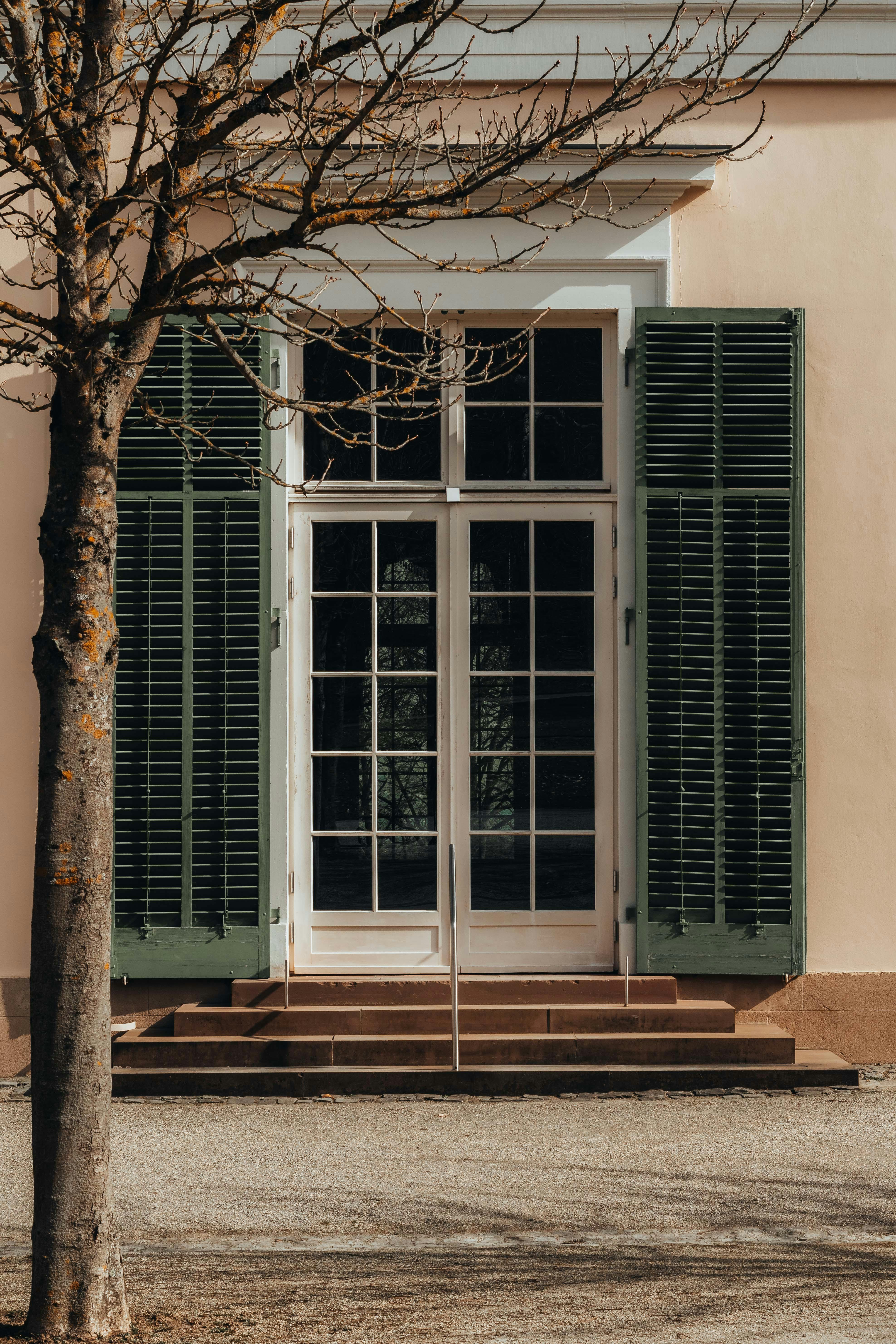 無料 カッセルのヴィルヘルムスヘーエ城にあるシャッター付きのエレガントなバロック様式のドア。 写真素材