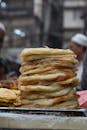 Stack of Traditional Bengali Fried Bread in Dhaka
