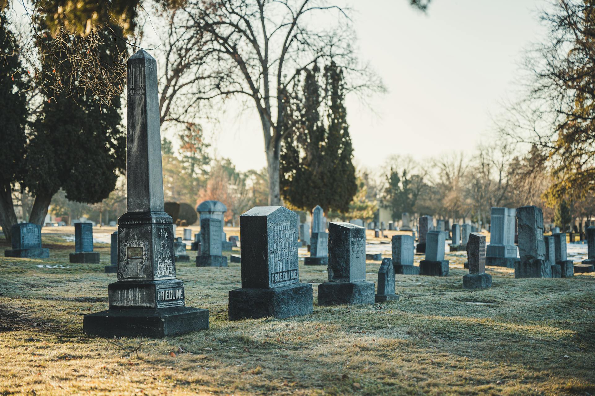 Photo of Tombstones on Grass Field