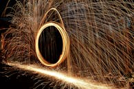 Stunning Long Exposure of Steel Wool Spinning